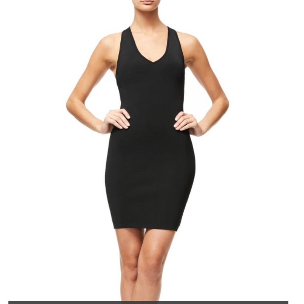 🛑CLEARANCE‼️ 🆕 Good American Black Ribbed Body-Con Dress Black size 3